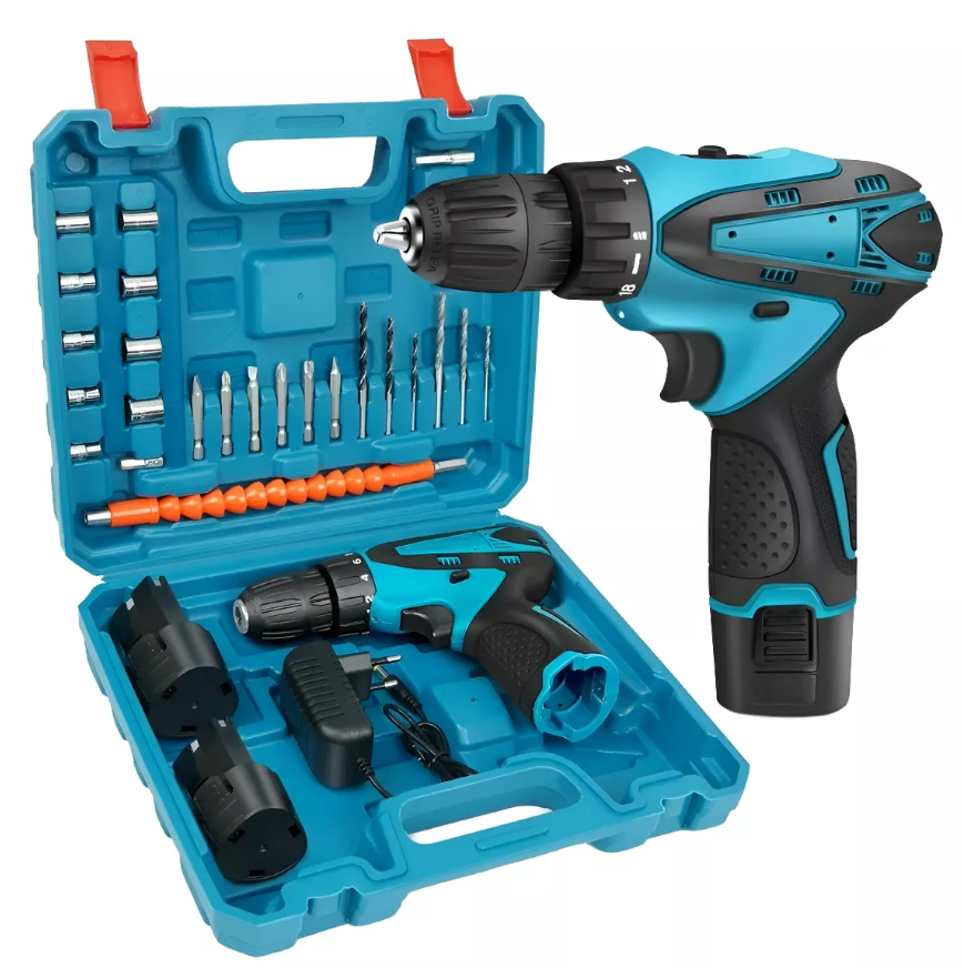 Aparafusadora com 2 Baterias c/acessórios